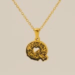 Gold color / 1 Piece Classic Bark Grain Unique Letter Q Stainless Steel  Gold Color Unisex Pendant Necklaces Picture17